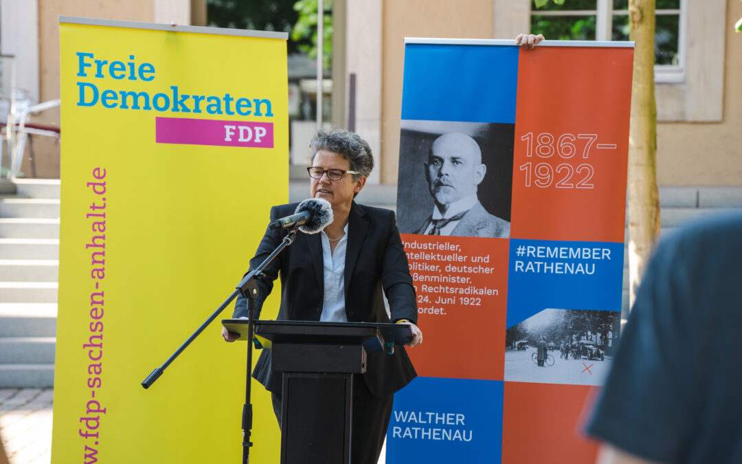 Walther-Rathenau-Gedenken – Lydia Hüskens: “Wir machen Politik, damit auch zukünftige Generationen in Freiheit und Demokratie leben können” 